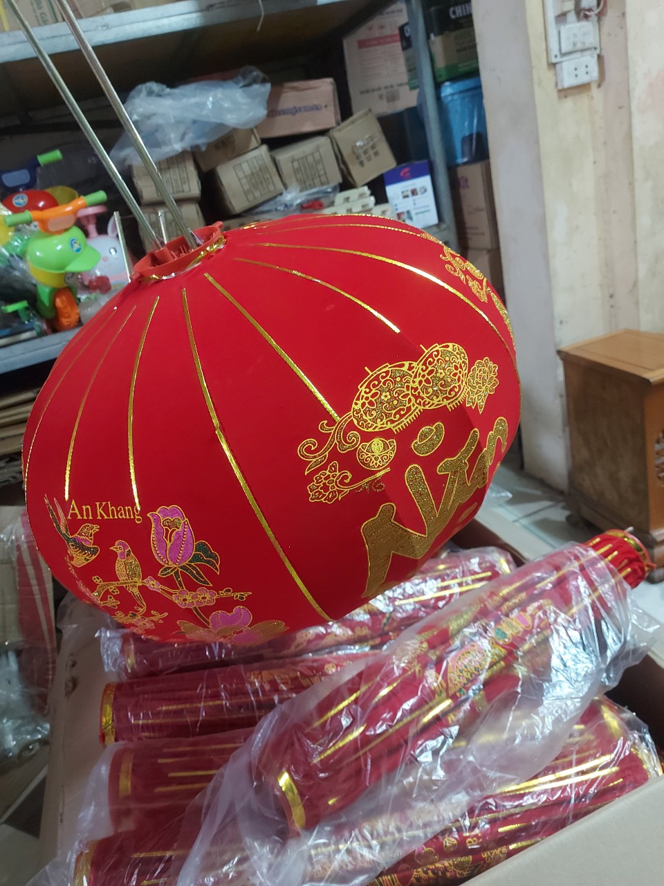 ĐÈN LỒNG TREO TẾT HÀNG CAO CẤP 2 ĐẾ LOẠI 100CM.