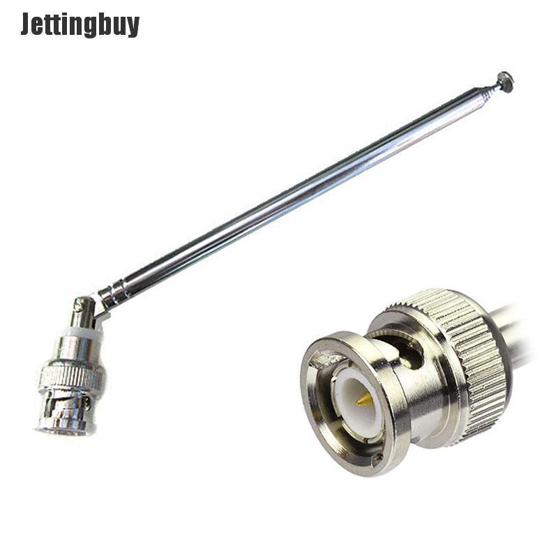 Jettingbuy FM Radio Antenna BNC Connector Telescopic Aerial 0.7m Stainless Steel