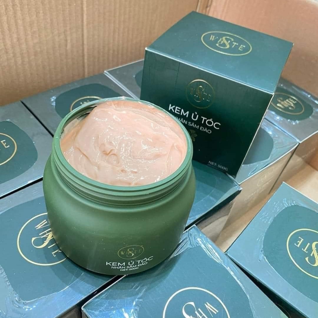 [ Kem Ủ Tóc Swhite ] Kem Ủ Tóc Hấp Dầu Lạnh Nhân Sâm Đào Swhite 500g - Giúp Tóc Mềm Mượt