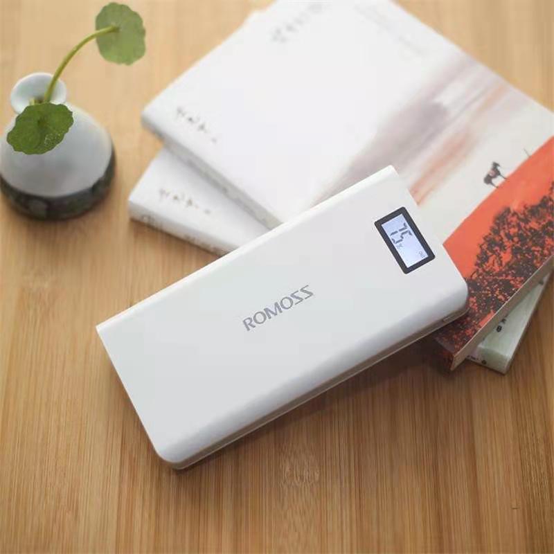 Pin sạc dự phòng 20.000mAh Romoss Sense 6plus LCD Trắng (lõi Polymer thức 20000mah)