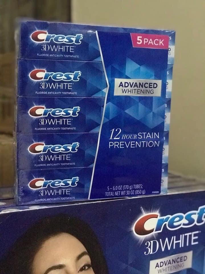 KEM ĐÁNH TRẮNG RĂNG SIÊU THÍCH CREST 3D WHITE 158GR CỦA MỸ