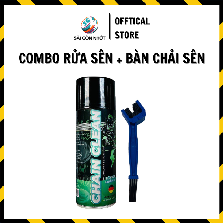 Combo 3 chai sprayking xịt dưỡng sên + xịt rửa sên + phục hồi nhựa nhám + khăn 3m + bàn chải sên 3d