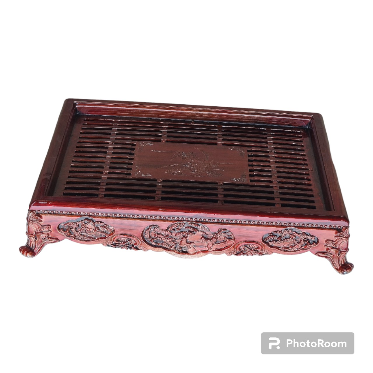 Bộ khay trà vân gỗ bền đẹp