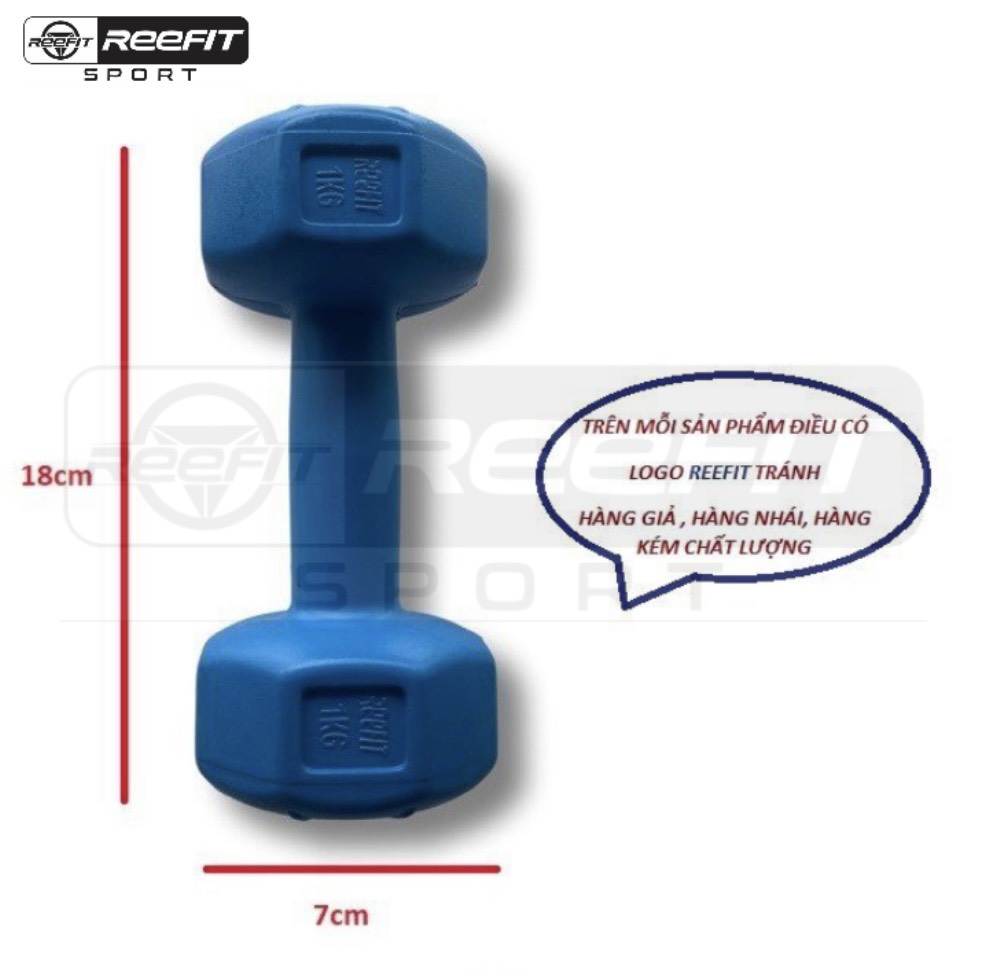 Tạ tay nhựa Reefit Sport 1kg (1 tạ)
