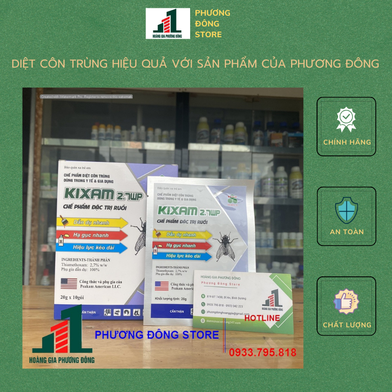 Kixam 2.7 wp chế phẩm diệt ruồi gói 20g