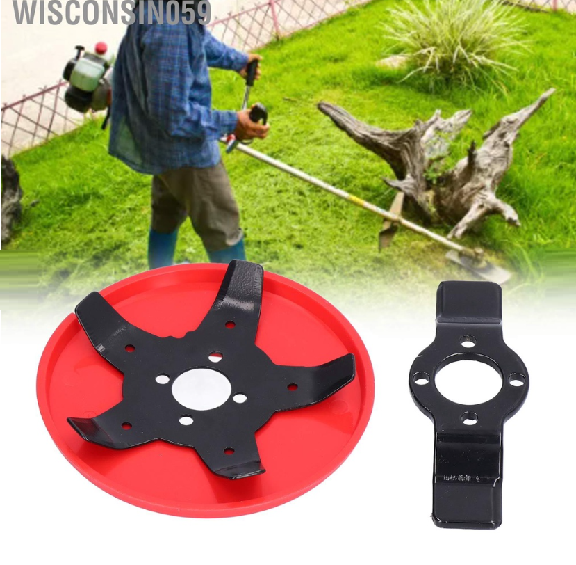 Lưỡi cắt cỏ xạc cỏ tận gốc có tấm chắn bảo vệ tặng kèm 1 lưỡi phay