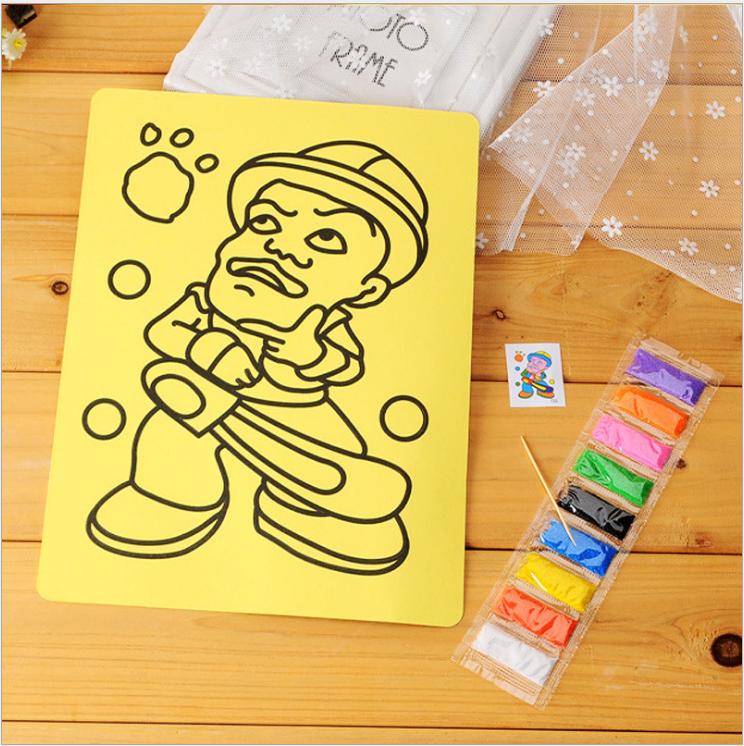 Tranh cát cho bé size đại 22x29 (Kèm cát)