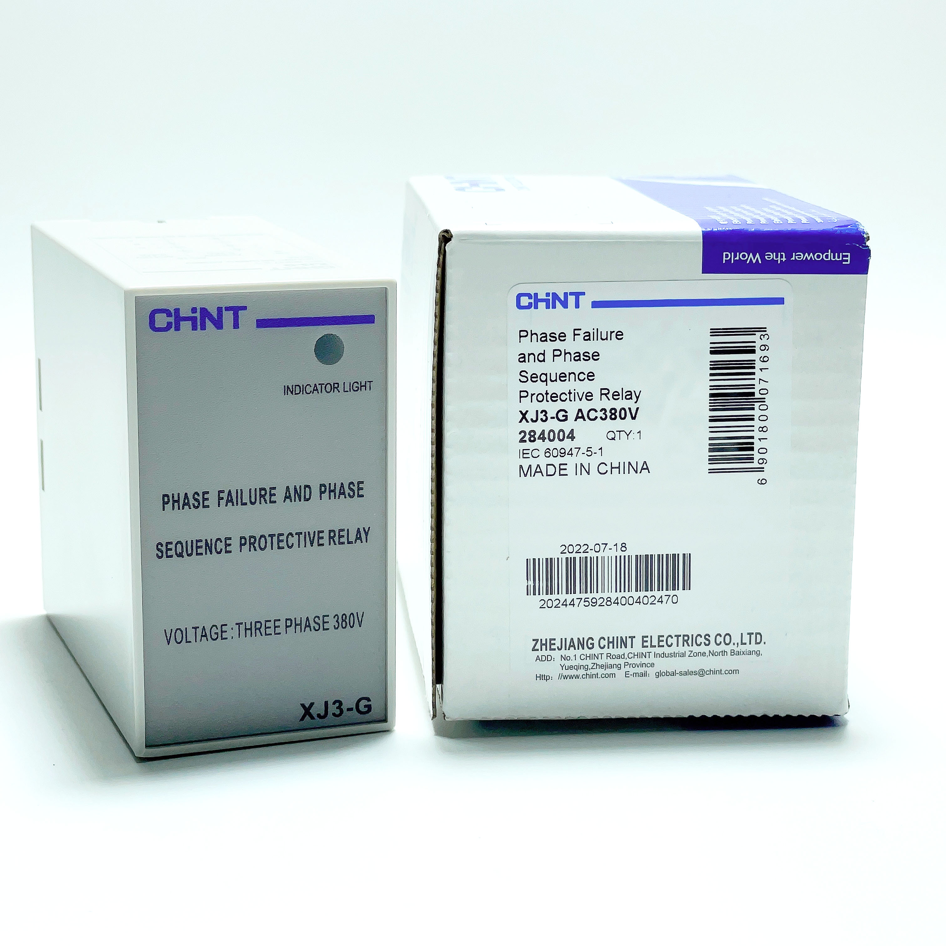 Rơ Le Bảo Vệ Điện Áp Chống Mất Pha Chint XJ3-G (Chính Hãng)