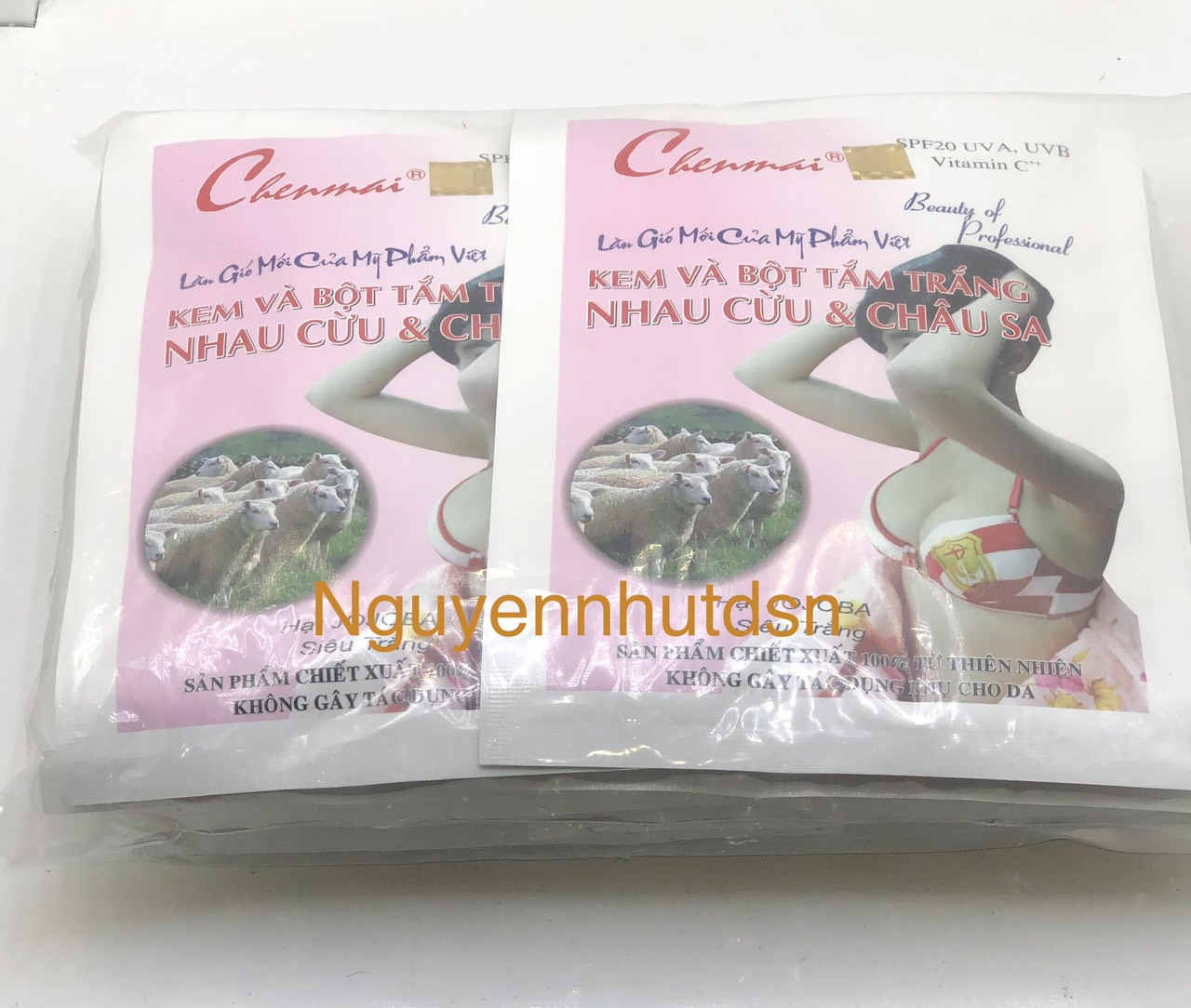 Tắm Trắng Chenmai Nhau Cừu và Châu Sa 150g