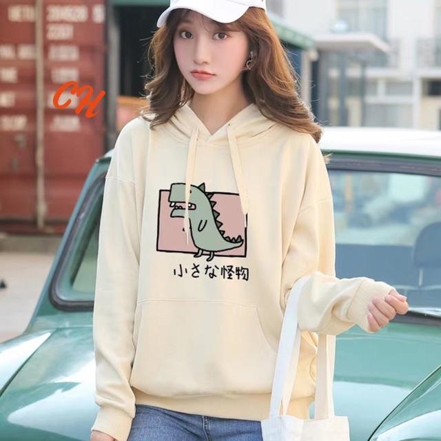 Áo  Hoodie Mũ In Khủng Long Thời trang (cute)