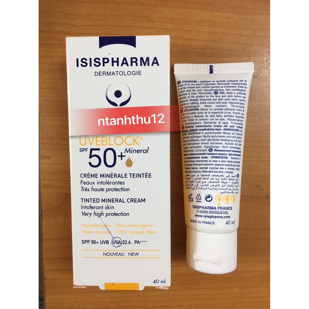 KEM CHỐNG NẮNG UVEBLOCK SPF50 MÀU DA ( Mẫu mới - )