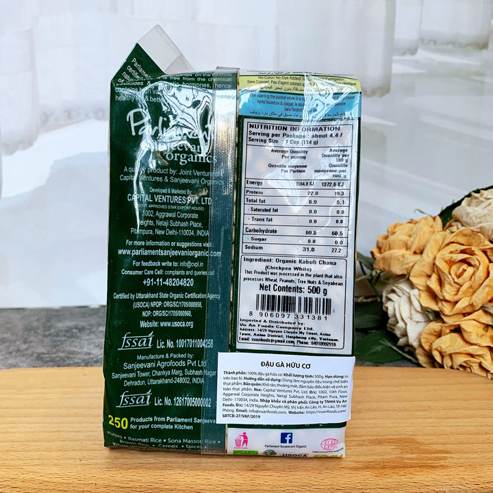 Đậu gà hữu cơ Parliament 500g
