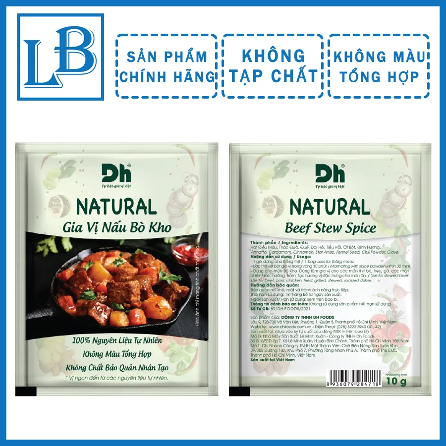Natural Gia vị nấu Bò Kho Dh Foods