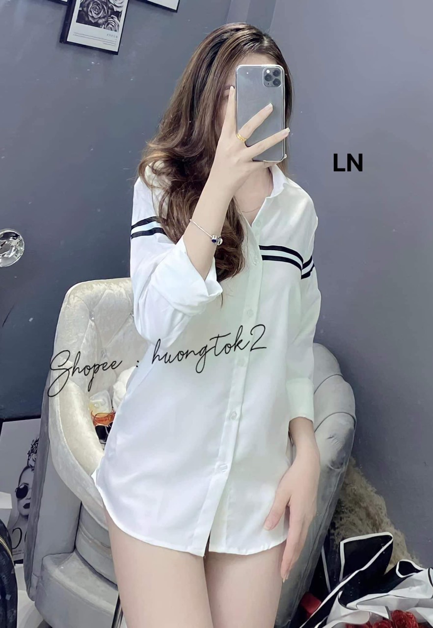 Áo sơ mi dài tay 2 vạch  Chất sơ mi lụa HOTTREND 2022