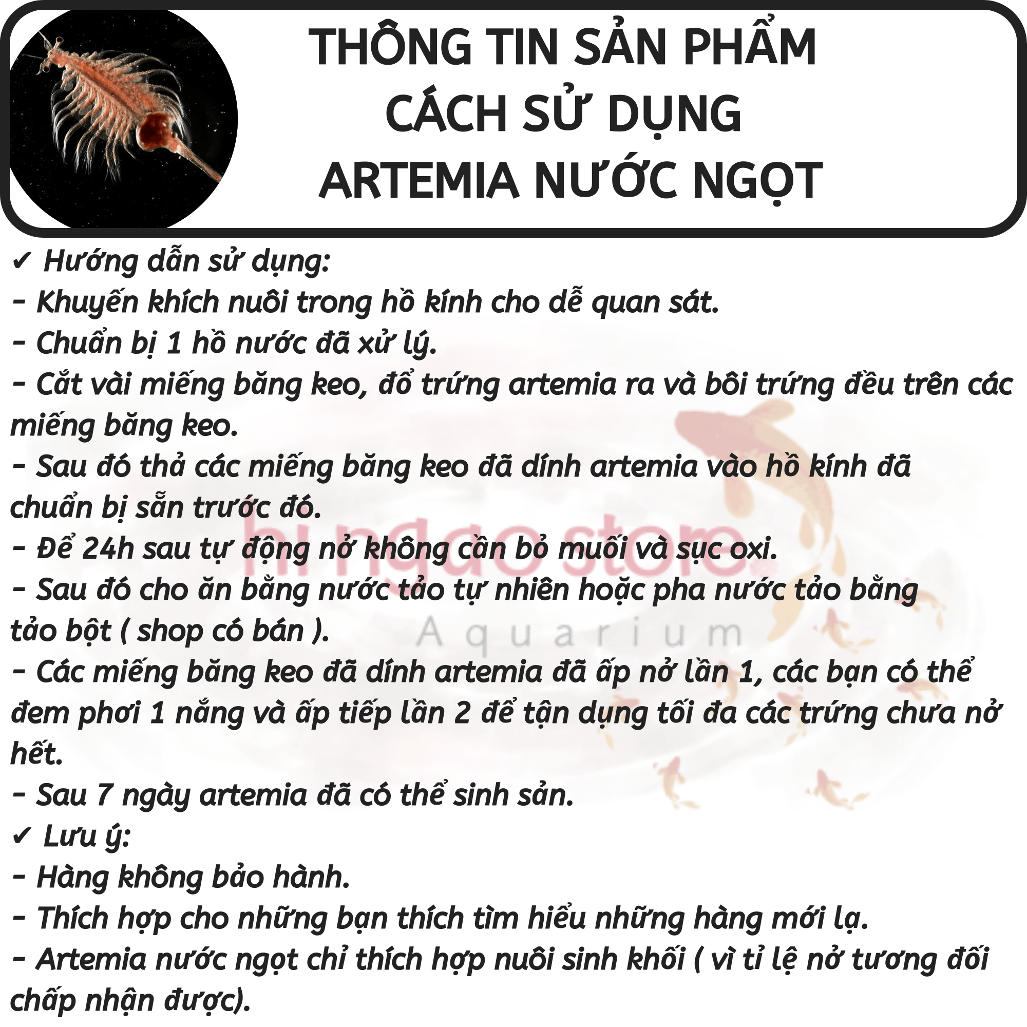 [10 TẶNG 1] Viên Artemia Nước Ngọt - Thức ăn cá cảnh | Hingaostore.
