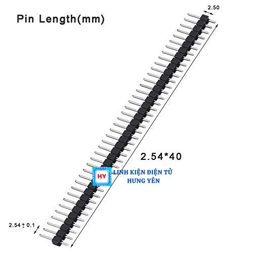 Hàng Rào Đực - Cái, Chân Thẳng, Chân Cong, 40 Chân (Header Jum 2.54 40Pin)