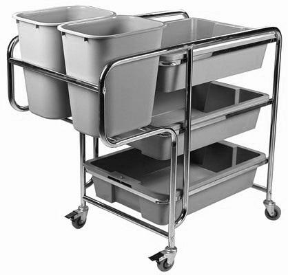 [HCM]Xe thu dọn thức ăn cán inox