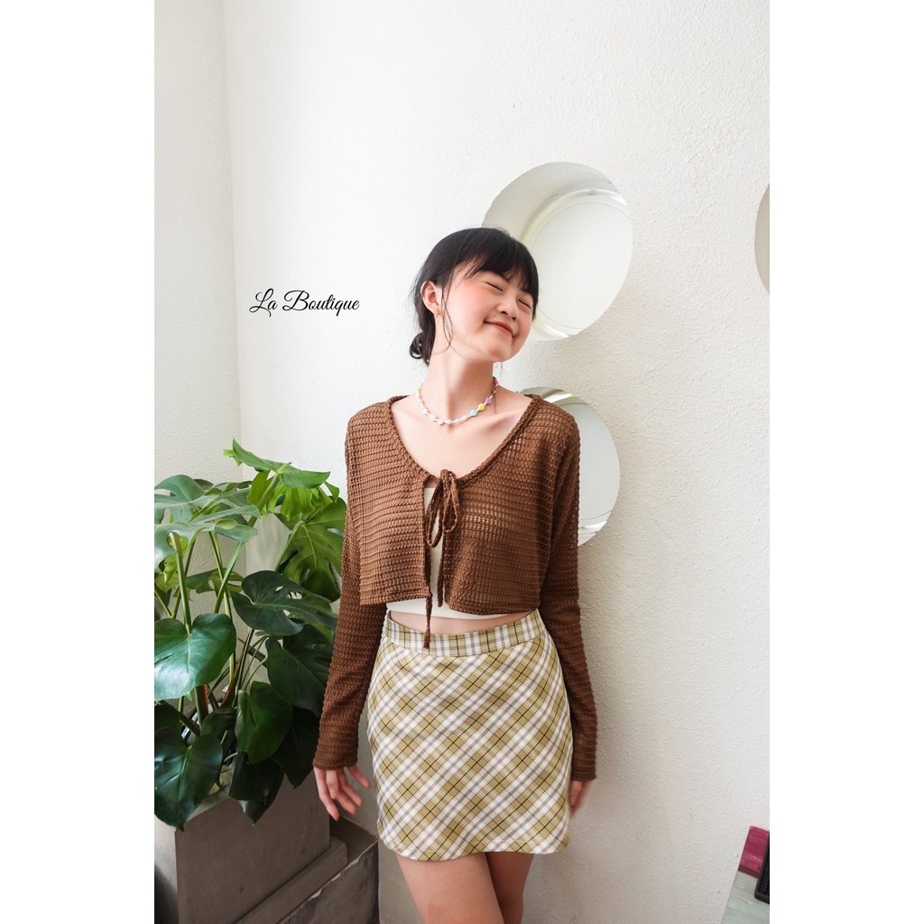 [Ảnh thật] Áo khoác lưới croptop co giãn dễ phối đồ size S/M