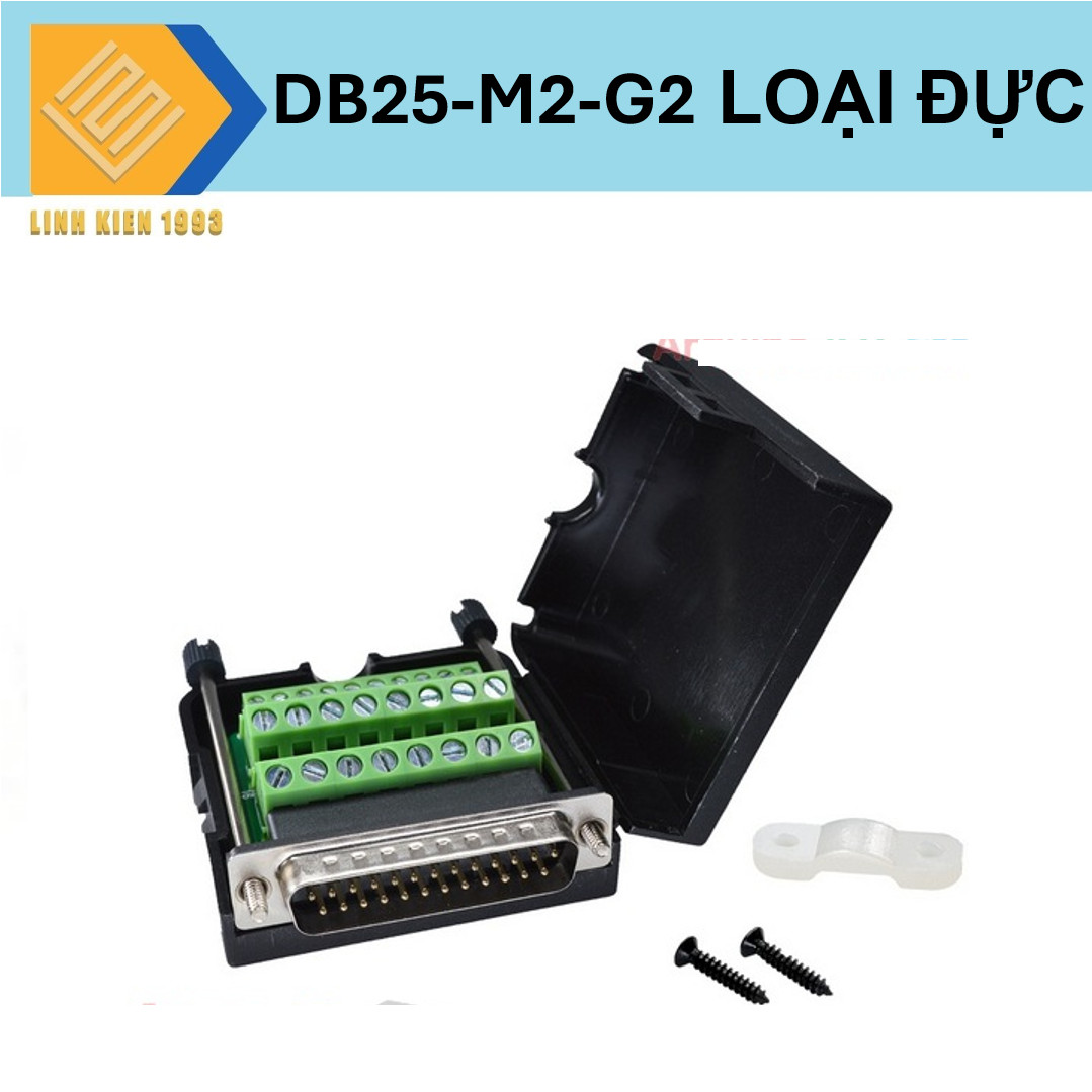 Cổng DB9 đầu đực 9 chân nối dây bắt vít domino có vỏ