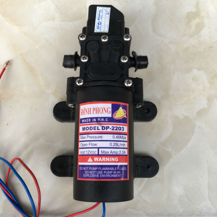 Máy bơm 12v tăng áp tự động ngắt