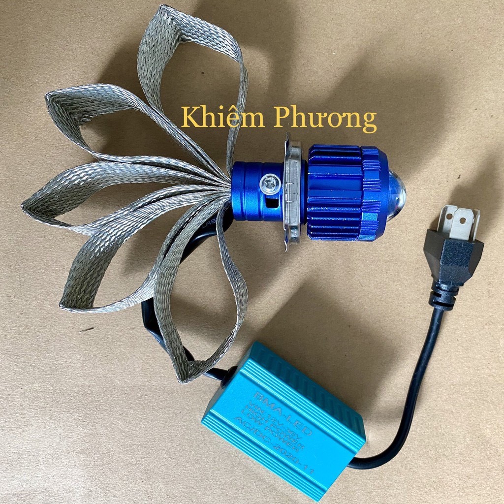 Bóng LED Bi cầu H4 BMA (Cos vàng Pha trắng/Cos trắng Pha trắng)
