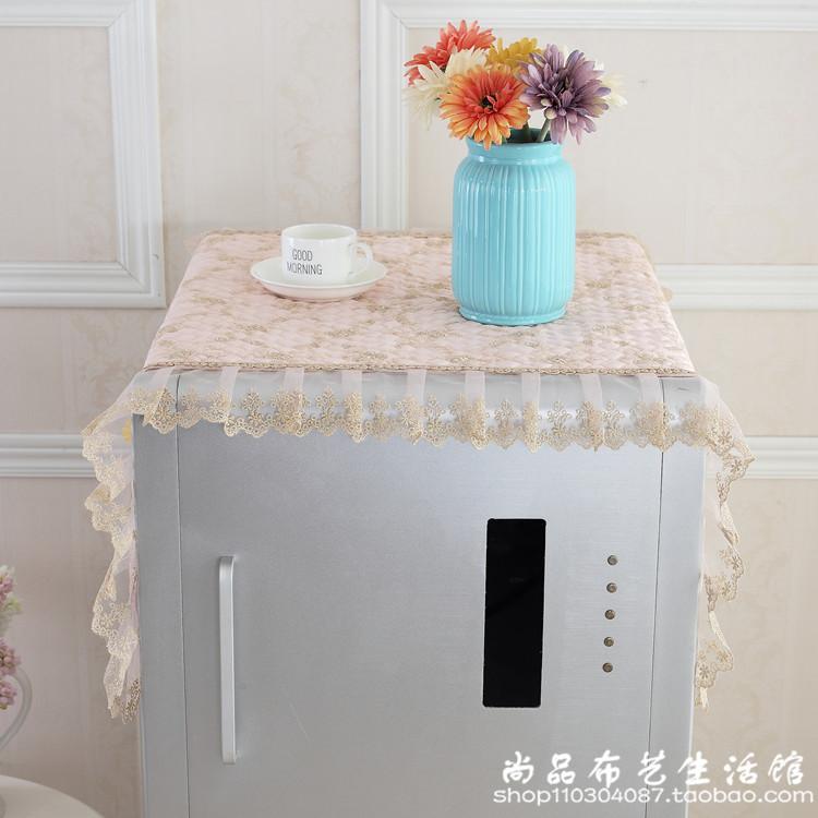 Hiện Đại Giản Lược Kiểu Hàn Ren Vải Nghệ Thuật Đồ Gia Dụng Cửa Hai Cánh Haier Tủ Lạnh Khăn Phủ Bọc Chống Bụi Kiểu Hàn Quốc Cửa Đơn