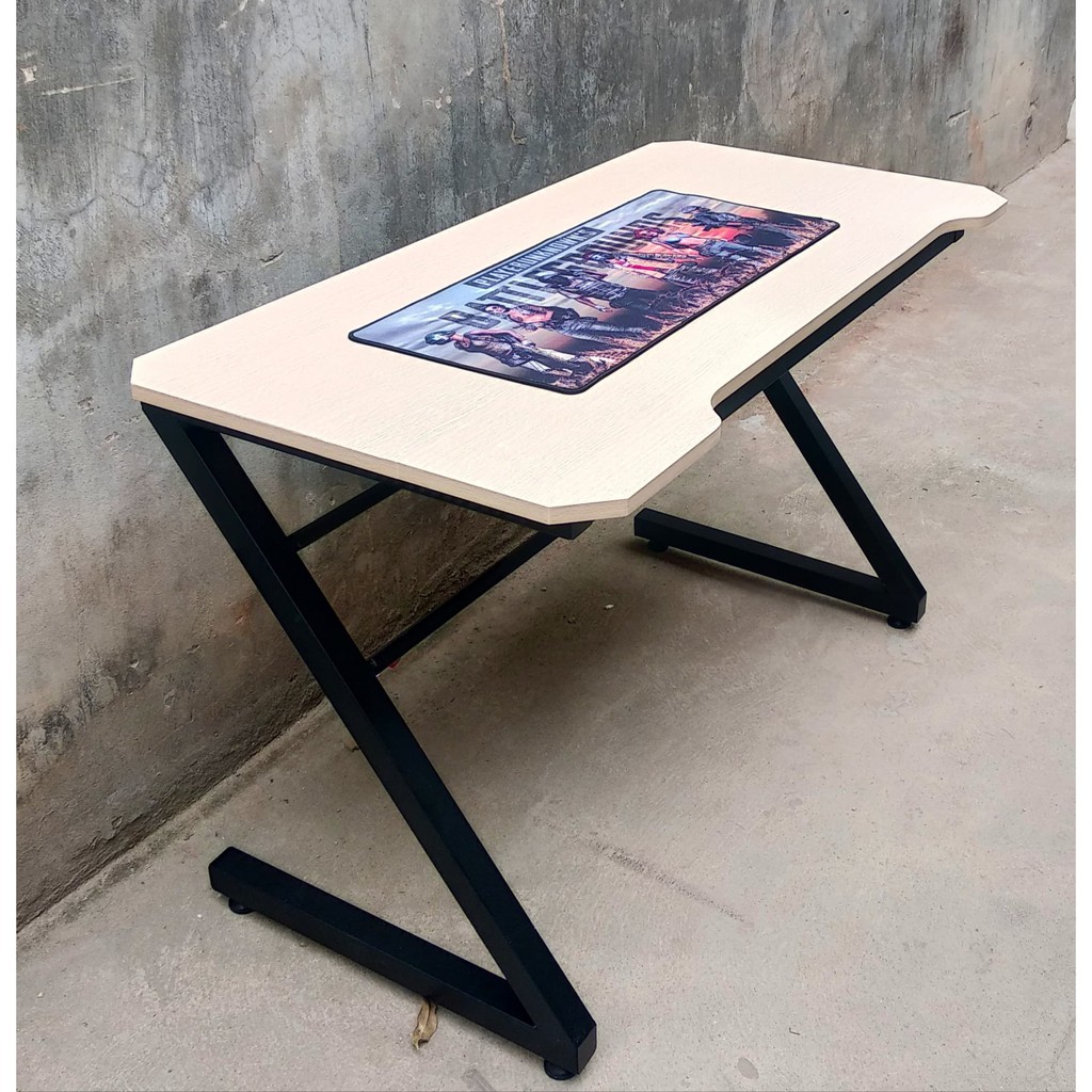 Bàn gaming khuyết giữa chân K gỗ MFC An Cường/MDF Mộc Hoàng gia phủ Melamine, bàn chân chữ Z khung sắt sơn tĩnh điện chống gỉ, bàn game thủ, bàn học sinh, bàn làm việc giá rẻ