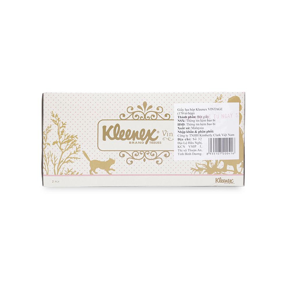 Giấy lụa hộp KLEENEX VINTAGE (150 tờ/hộp) 2 lớp
