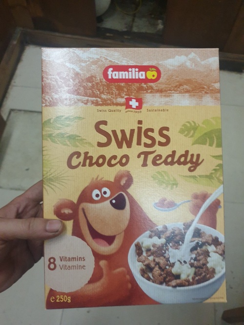 Cereal chocolate Swiss figure bear for children Familia (250g)
