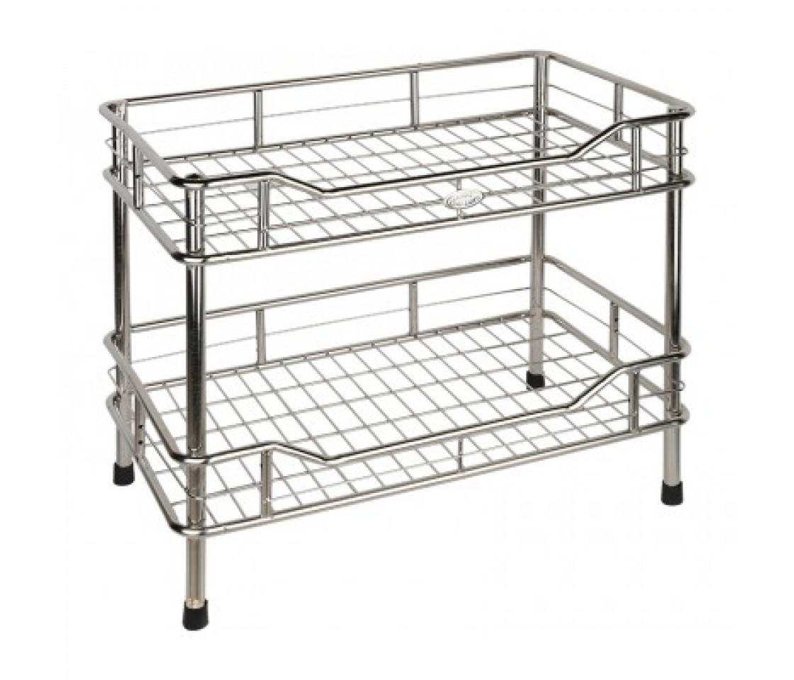 Kệ chén inox đứng 2 tầng ống 40cm x 60cm và 30cm x 50cm