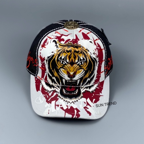 Tiger baseball cap ultra-stylish cool snapback cap-mesh cap
