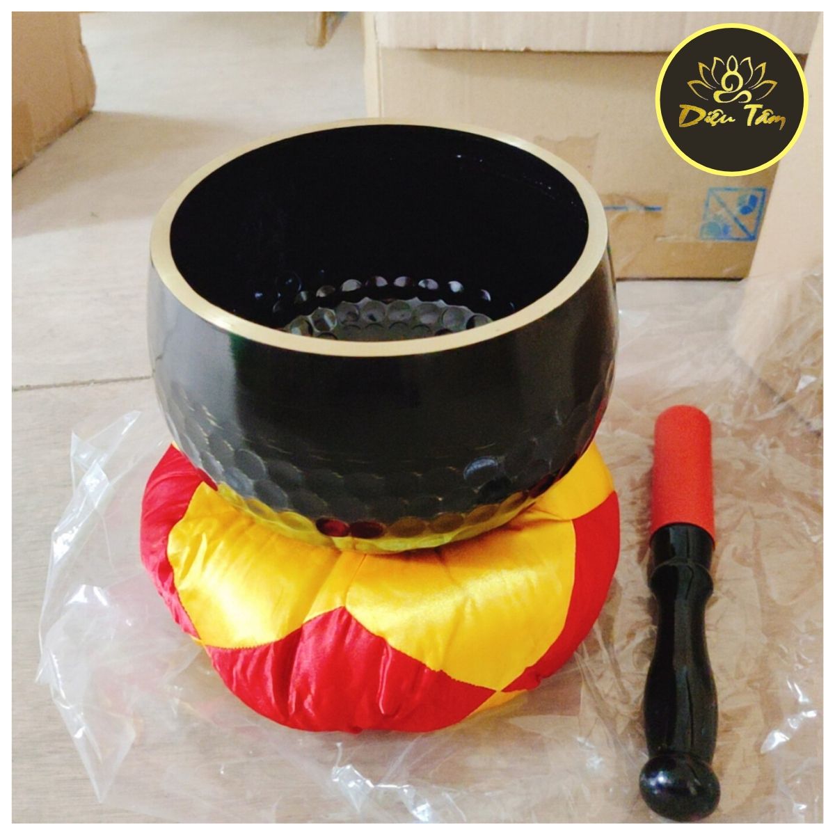 Taiwan black copper bell Buddha ceremony ring