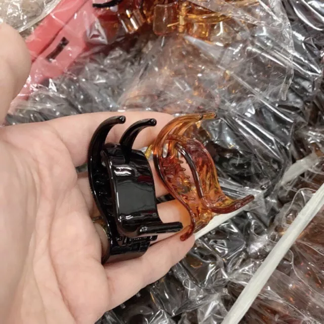 Set 12 kẹp tóc càng cua 3 răng màu đen Nâu