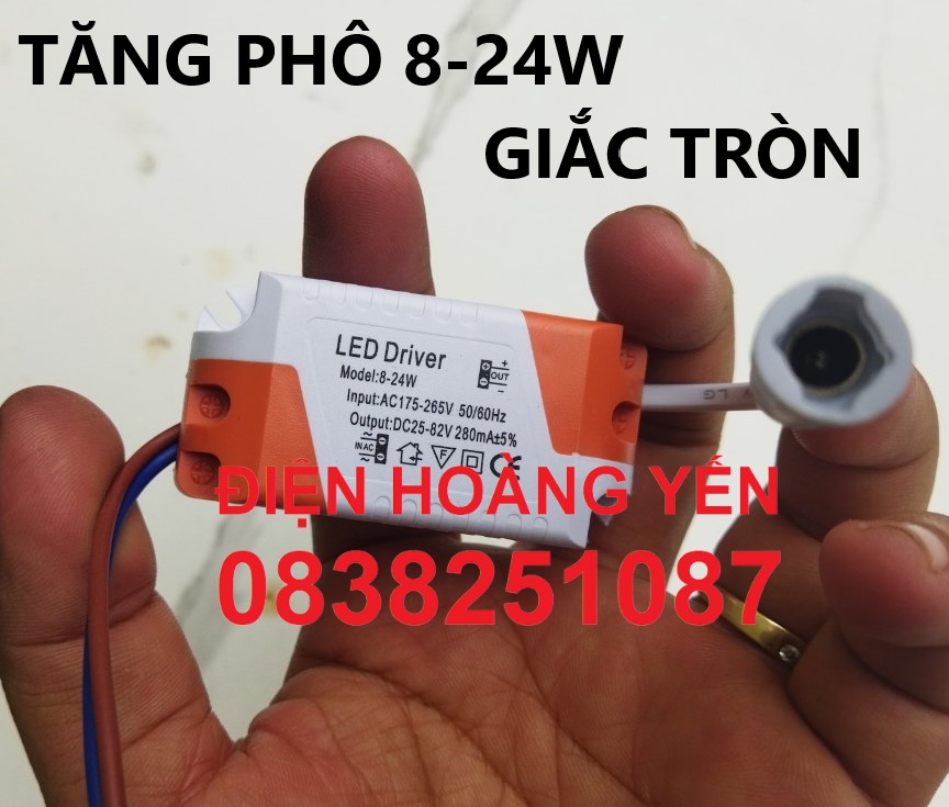 Driver Đèn Led Âm Trần Và Ốp Trần (1 Chế Độ) - (Jack Tròn)