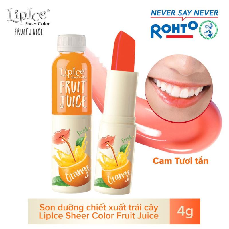 Son dưỡng chiết xuất trái cây Lipice Sheer Color Fruit Juice Orange 4g (Cam Tươi Tắn) giá rẻ