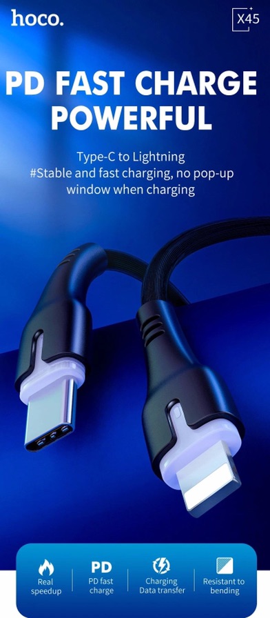 Cáp sạc nhanh PD dành cho iPhone / iPad HOCO X45 TypeC to Lightning dài 1M