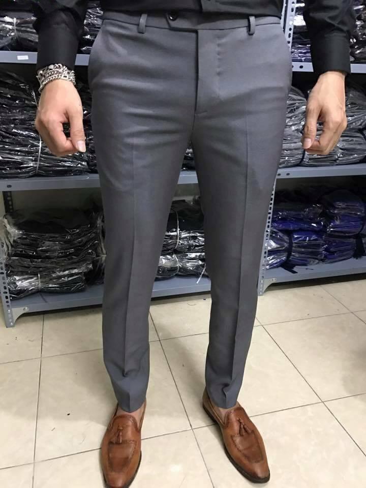 Quần Âu Nam Ghi Đậm(CAM KẾT ĐẸP) Quần Tây Nam Ghi Đậm Dáng Hàn Quốc, Vải Không Xù Nhăn