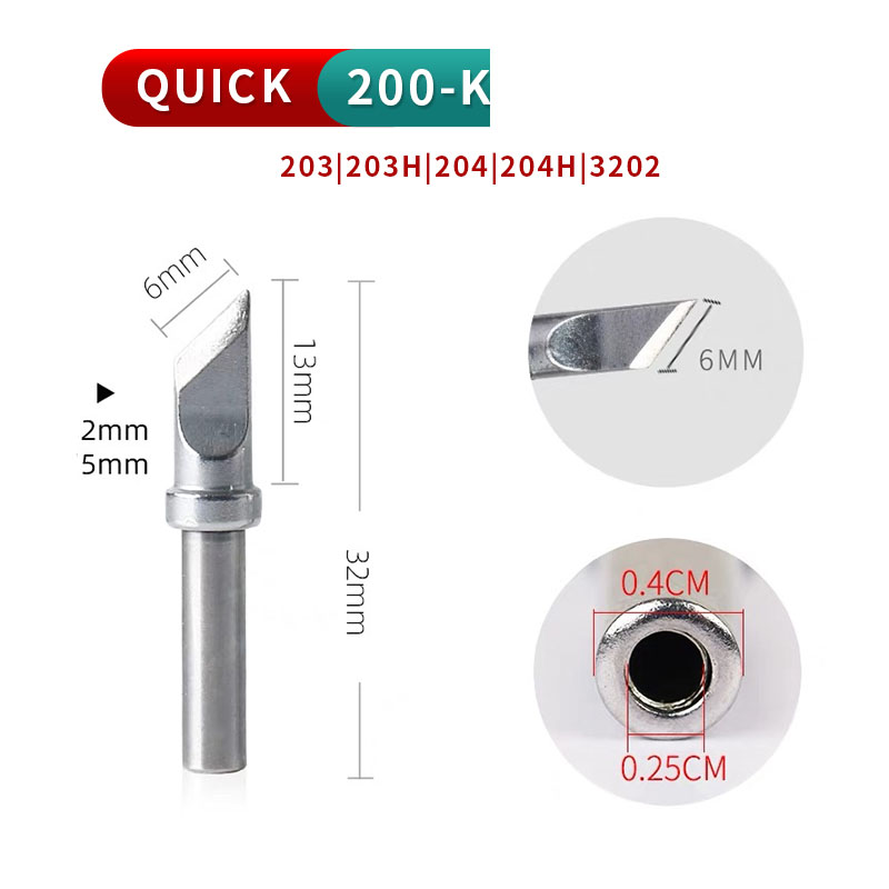 Mũi hàn QUICK 200-K lưỡi dao dùng cho QUICK 203/203H/204/204H/3202