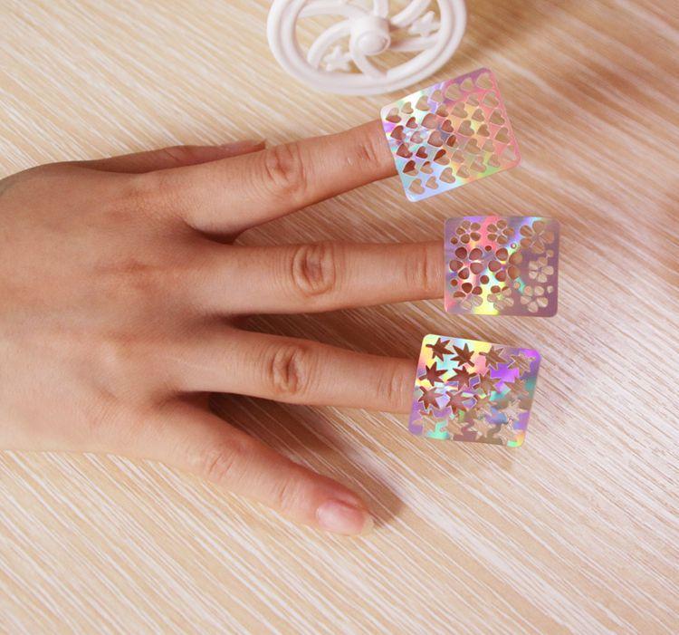Giấy dán lưới hollow sticker tạo kiểu cho móng (24 kiểu tùy chọn)