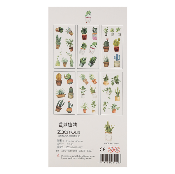 [HCM]Bộ 6 Tấm Sticker Dán Trang Trí - Cây Cảnh Mini