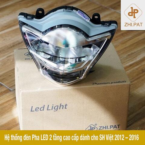 Đèn Led 2 tầng ZHIPAT cho SH Việt 2012-2016 chóa màu (trắng xi, đen khói)