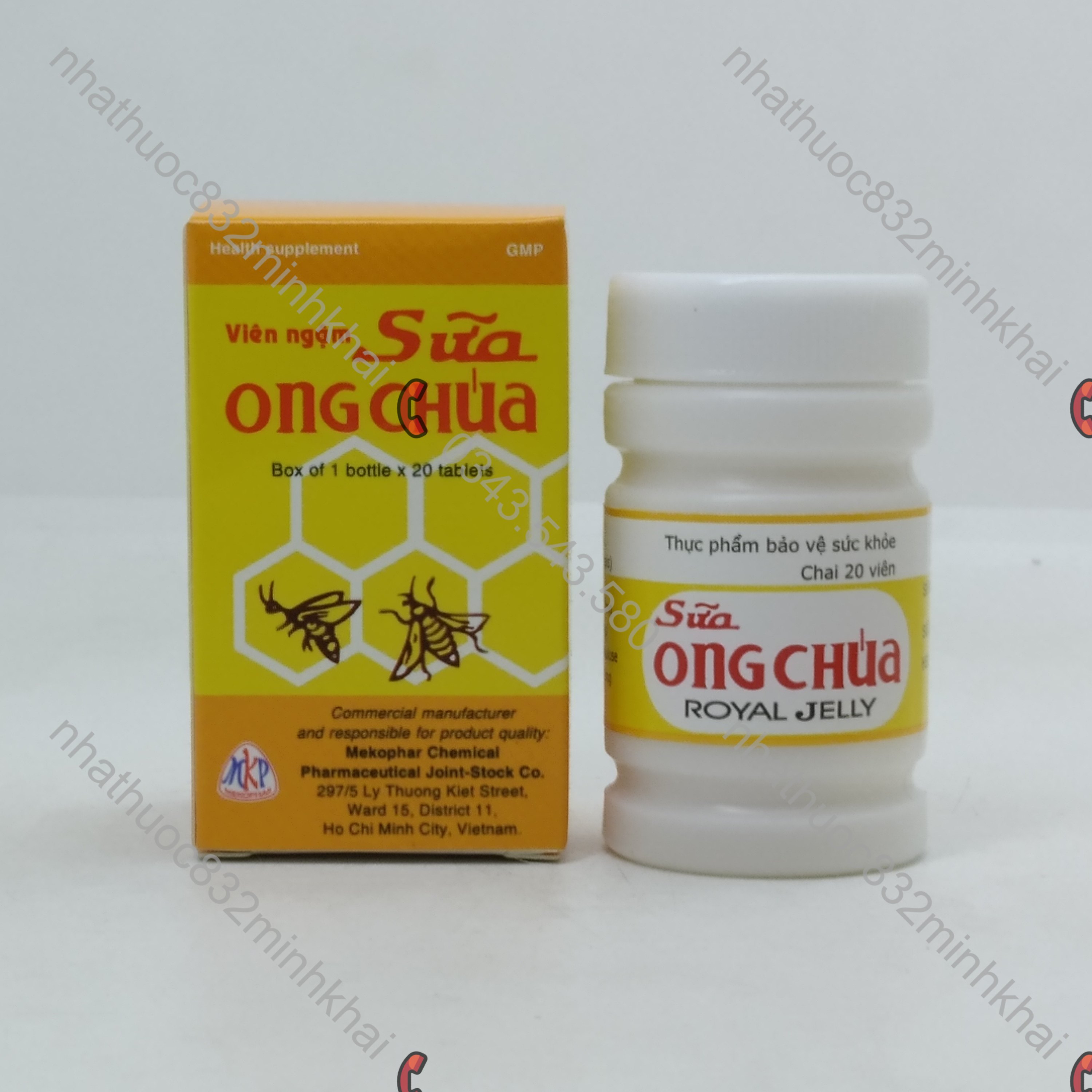 Kẹo ngậm sữa ong chúa royal jelly lọ 20 viên