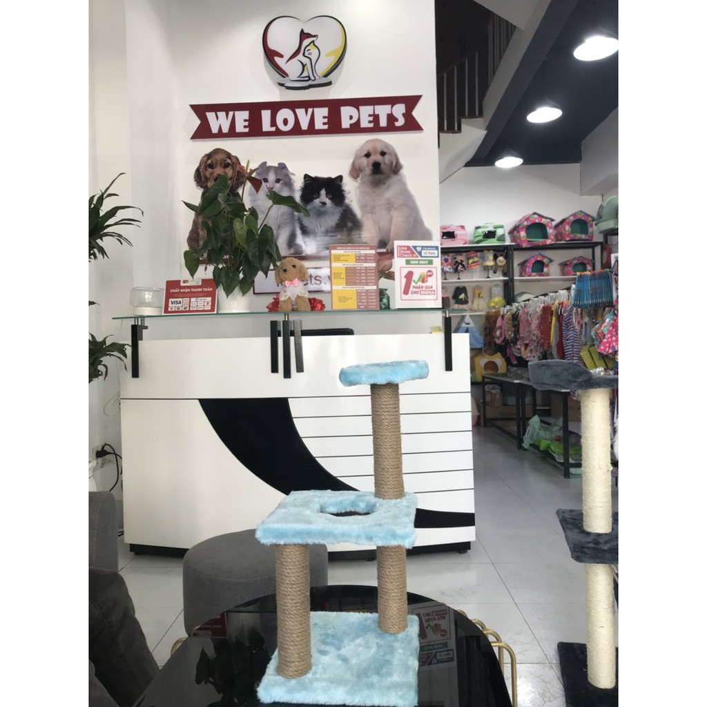 Trụ cào móng mèo 2 tầng kèm chuột (Ảnh tự chụp tại shop)