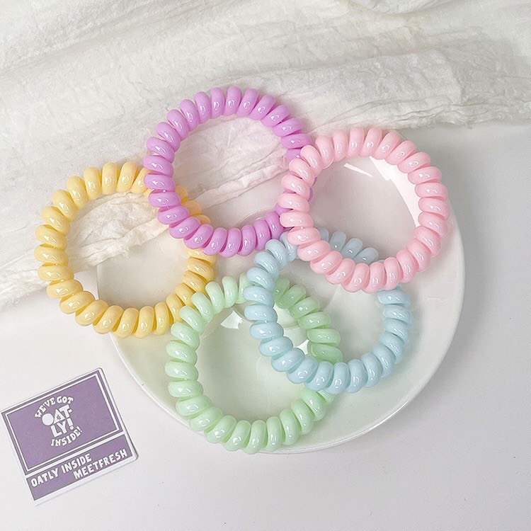 Dây cột tóc lò xo co giãn nhiều màu dễ thương ST0096