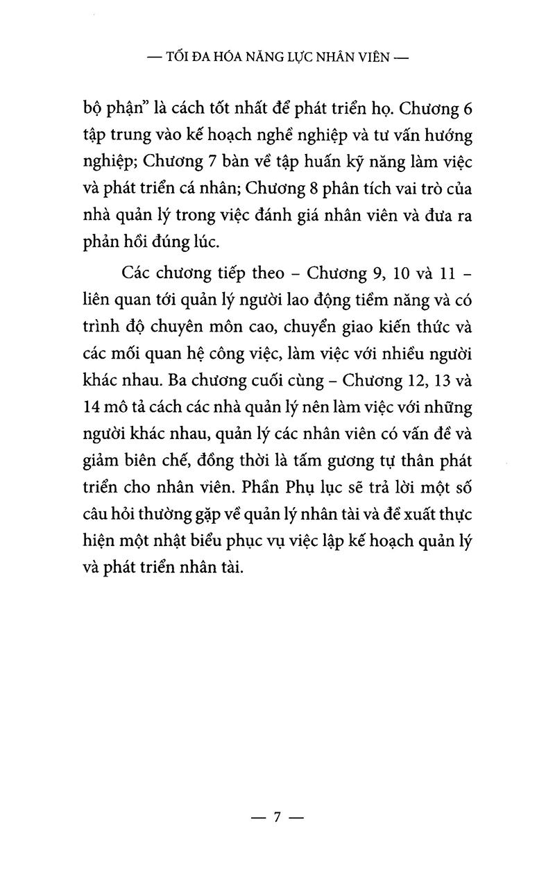 Sách - Tối Đa Hoá Năng Lực Nhân Viên