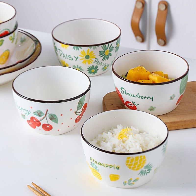 Bát sứ Decor, Bát ăn cơm, Hoa quả cực xinh