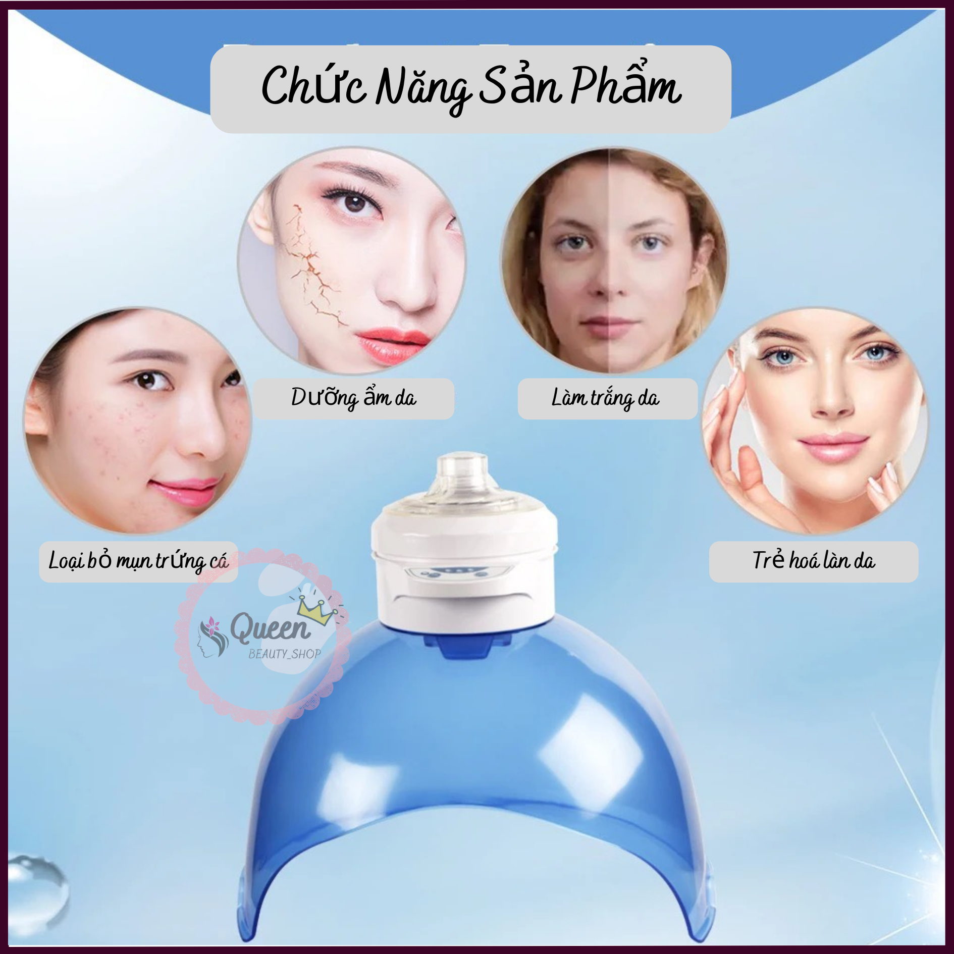 Máy phun Oxy trẻ hoá da | Máy hấp trắng da mặt Hydro H2O