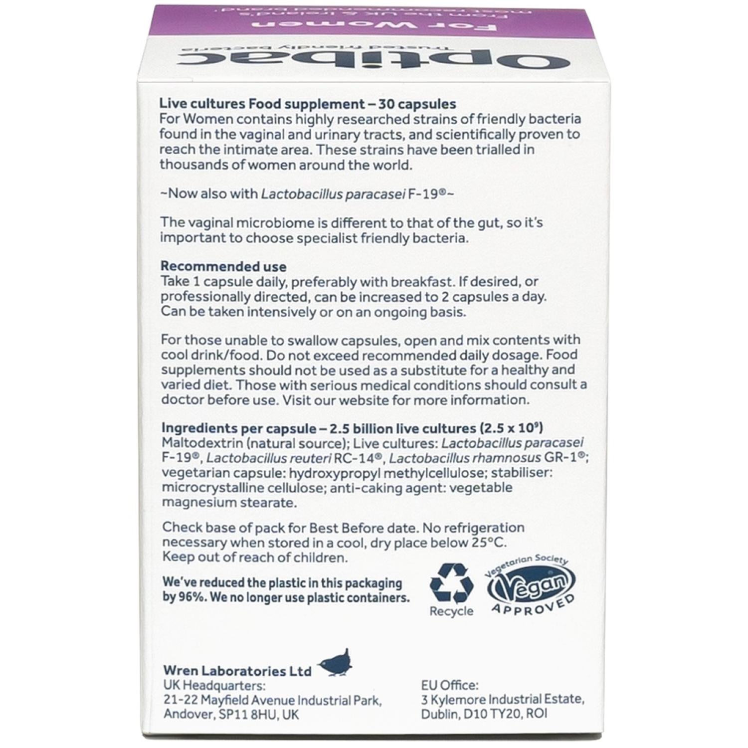 Men vi sinh Optibac tím (Optibac For Women) chuẩn nội địa UK