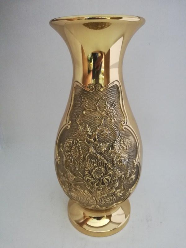 Bình bông lọ hoa Cúc Lớn bằng đồng 30cm