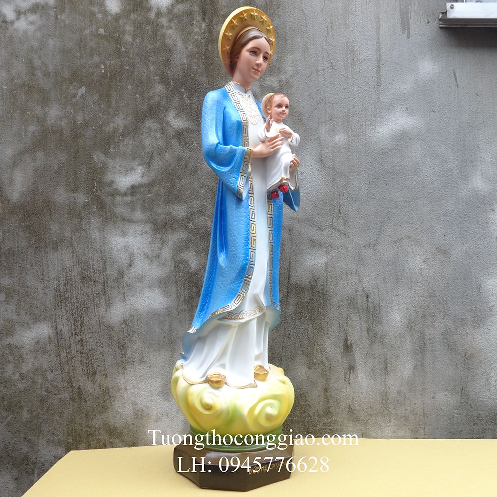 Tượng Đức Mẹ La Vang Việt Nam 80cm composite